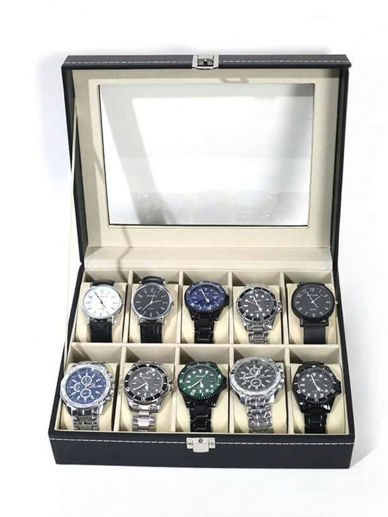 Watch Display Box - Кожаная шкатулка для часов с замком,