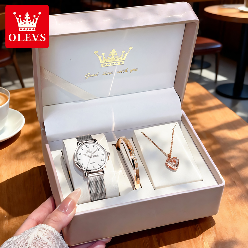 Watch Display Box - Женские часы OLEVS 2996, оригинальные, элегантные,